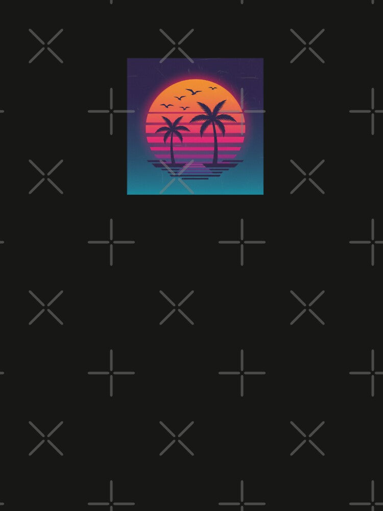 Retro Sunset Palm Trees – 80s Vaporwave Vintage Aesthetic Design by animesheditzone