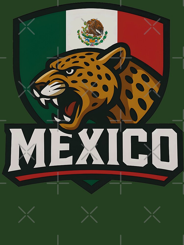 Mexico Jaguar Sports Logo T-Shirt – Mexican Flag Emblem | 2026 World Cup Fan by legendaryskins