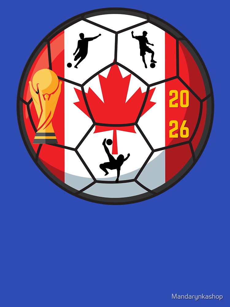 Canada Soccer 2026: World Cup Host Maple Leaf Ball Art by Mandarynkashop