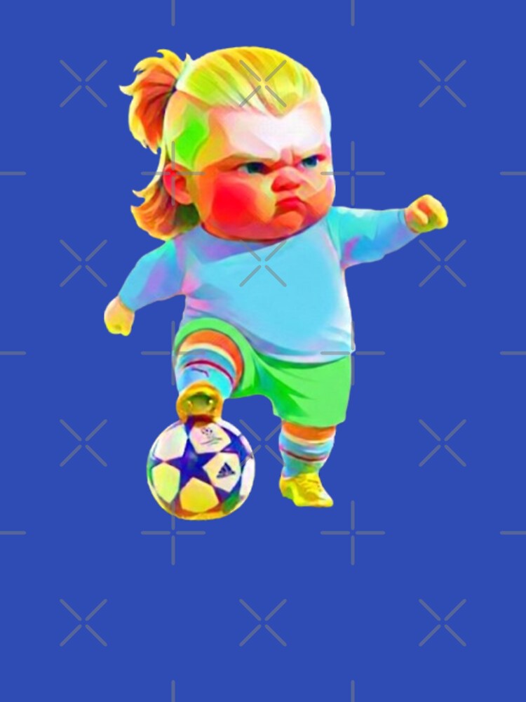 Cute Baby Football Striker World Cup Tournament Fan Art by Dream Weave Studio