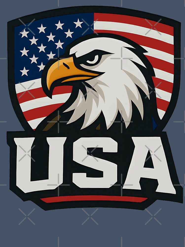 USA Bald Eagle Sports Logo T-Shirt – American Flag Emblem | 2026 World Cup Fan by legendaryskins