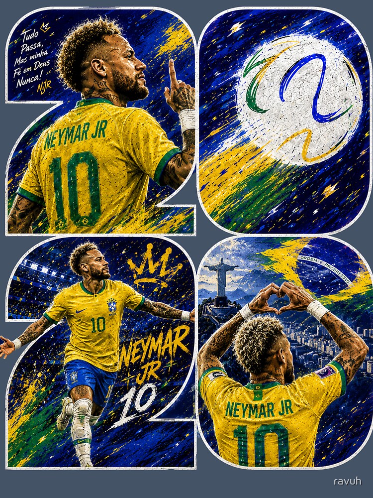 Neymar Brazil 2026 Football Art Print by ravuh