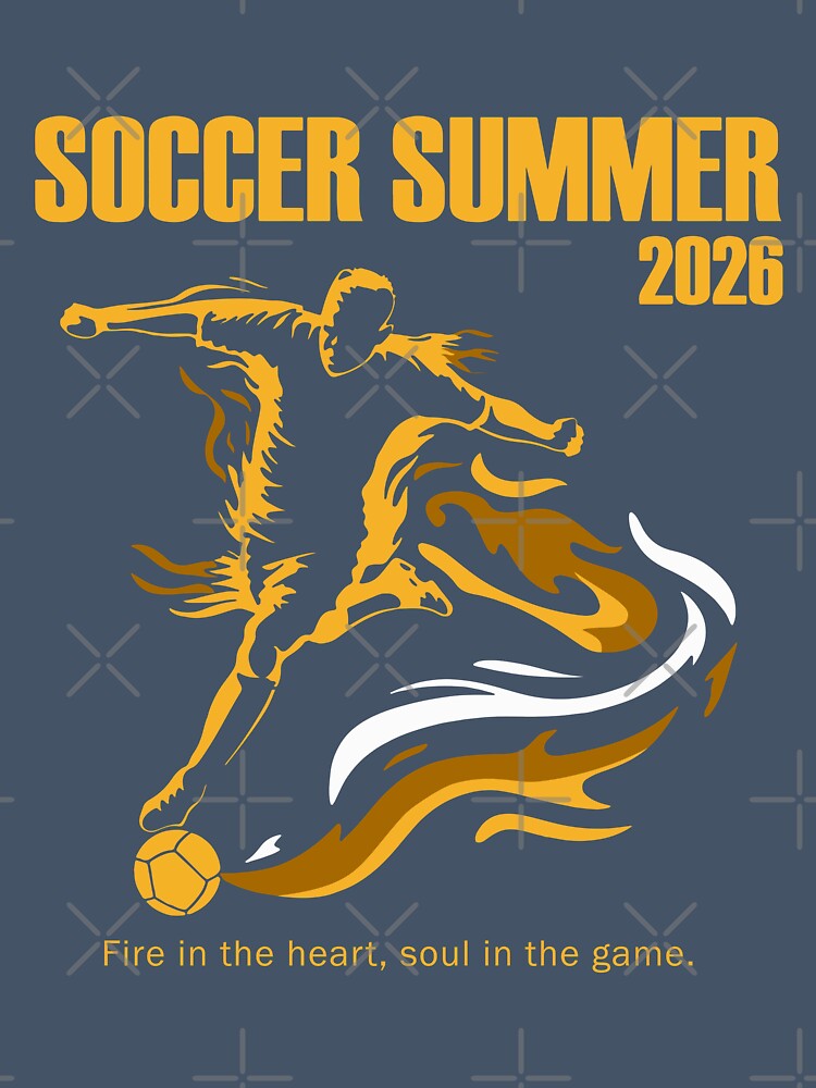 Soccer Summer 2026: Fire in the Heart Football Player Art by MalisoStickers