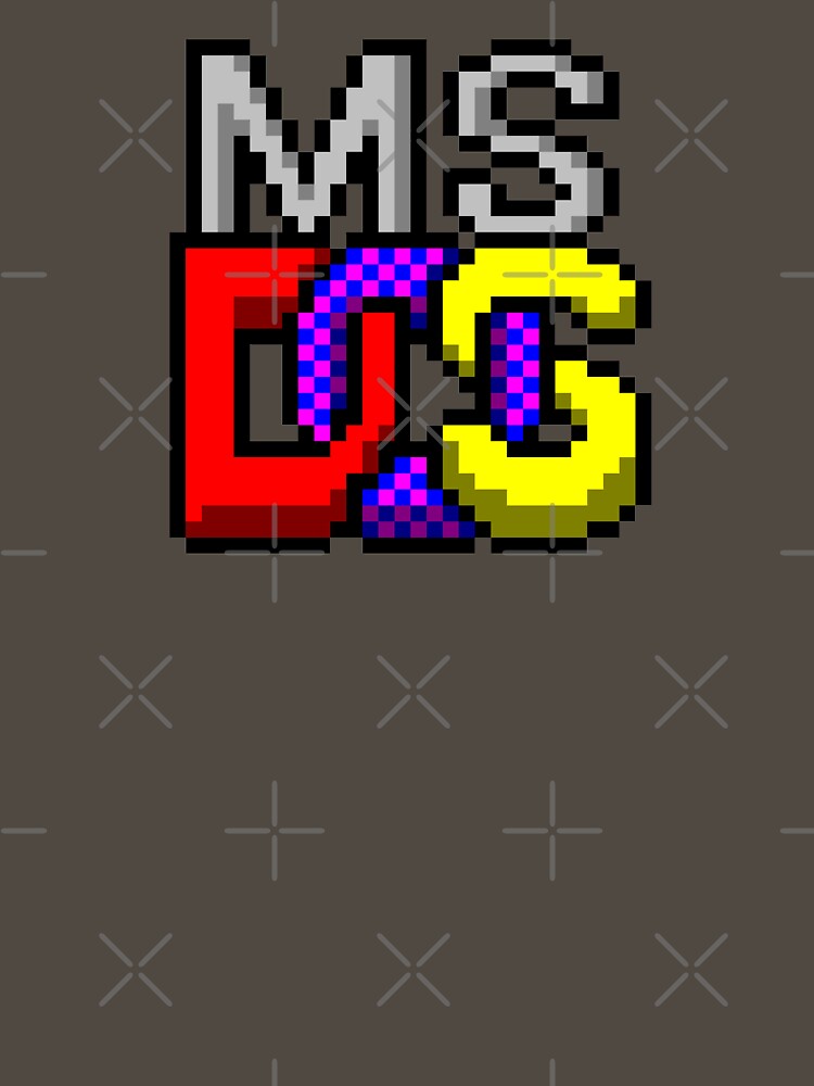 MS-DOS Icon Retro Pixel Computer Symbol by hangman3d