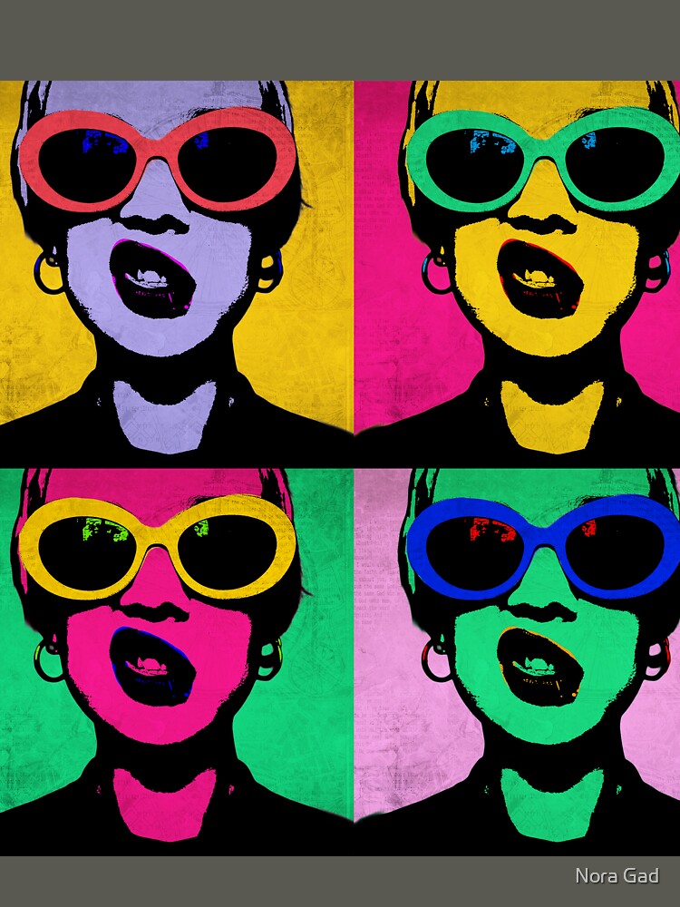 Custom pop art portrait by Nora Gad