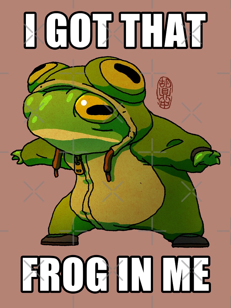 i got that frog in me funny frog meme costume art by DingHuArt