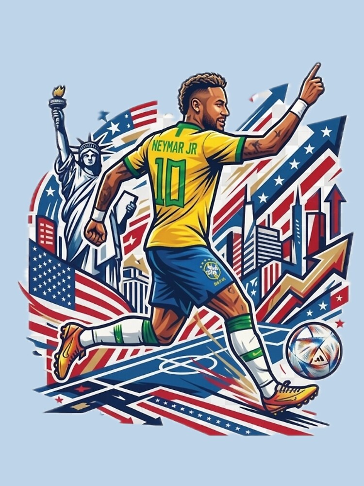 Neymar World Cup 2026 USA Brazil Football Legend T-Shirt Design by Dowidi