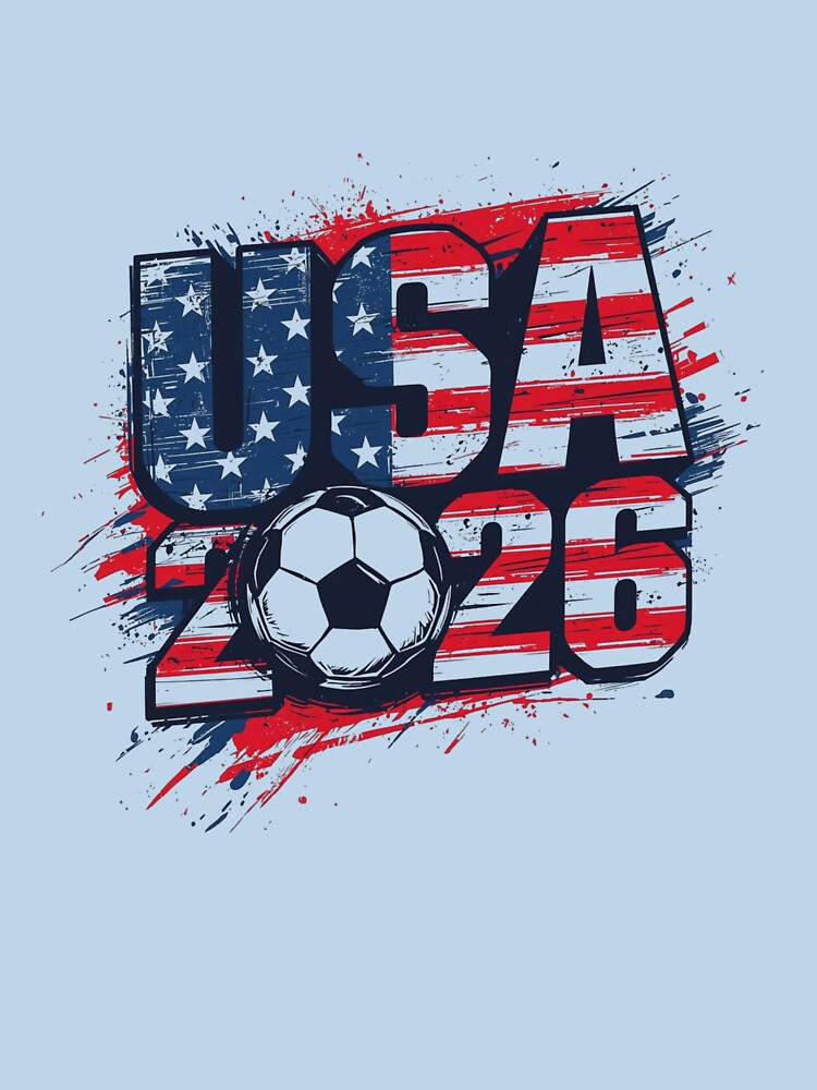 USA 2026 Soccer Football Vintage Retro Flag by PACS0011