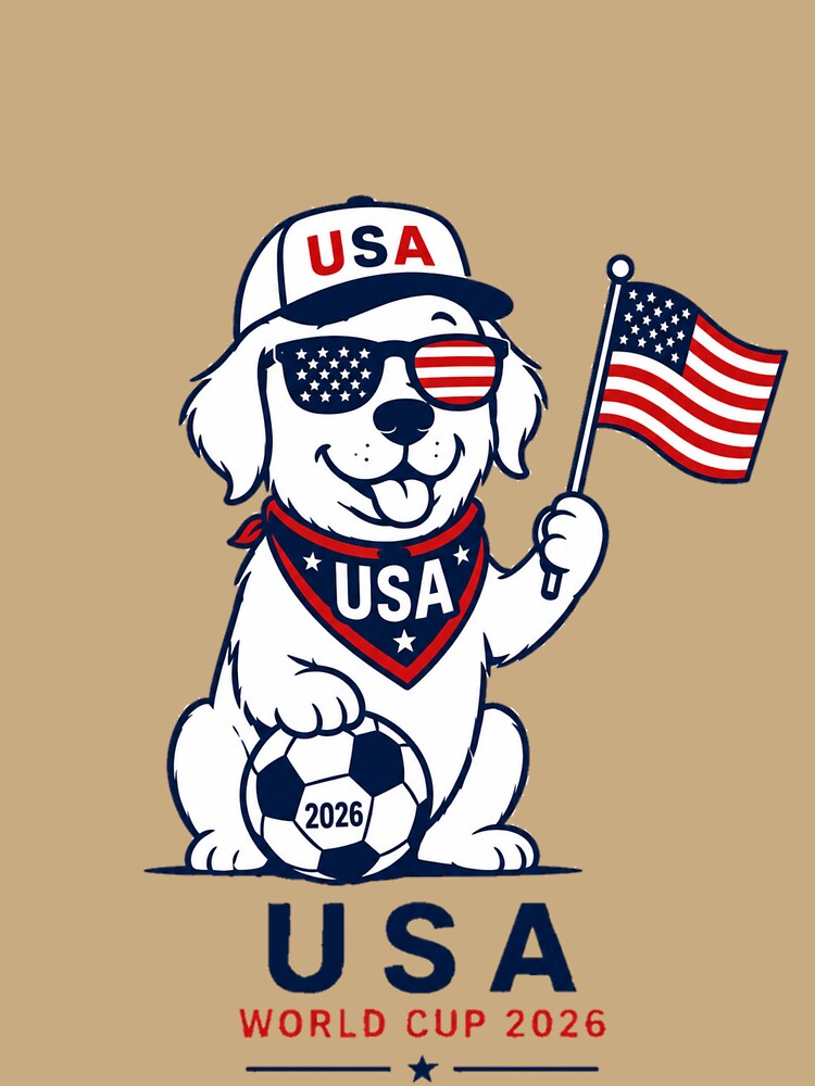 USA World Cup 2026 Dog Patriotic Soccer Fan by Soft Glow