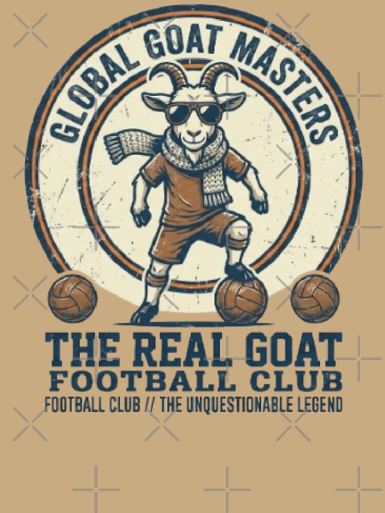 The Real GOAT Football Club Vintage Retro Soccer by Dream Weave Studio
