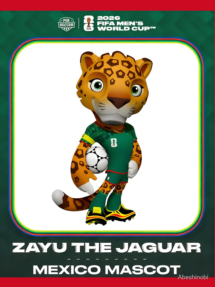 2026 Mexican Soccer Mascot – Zayu the Jaguar by Abeshinobi
