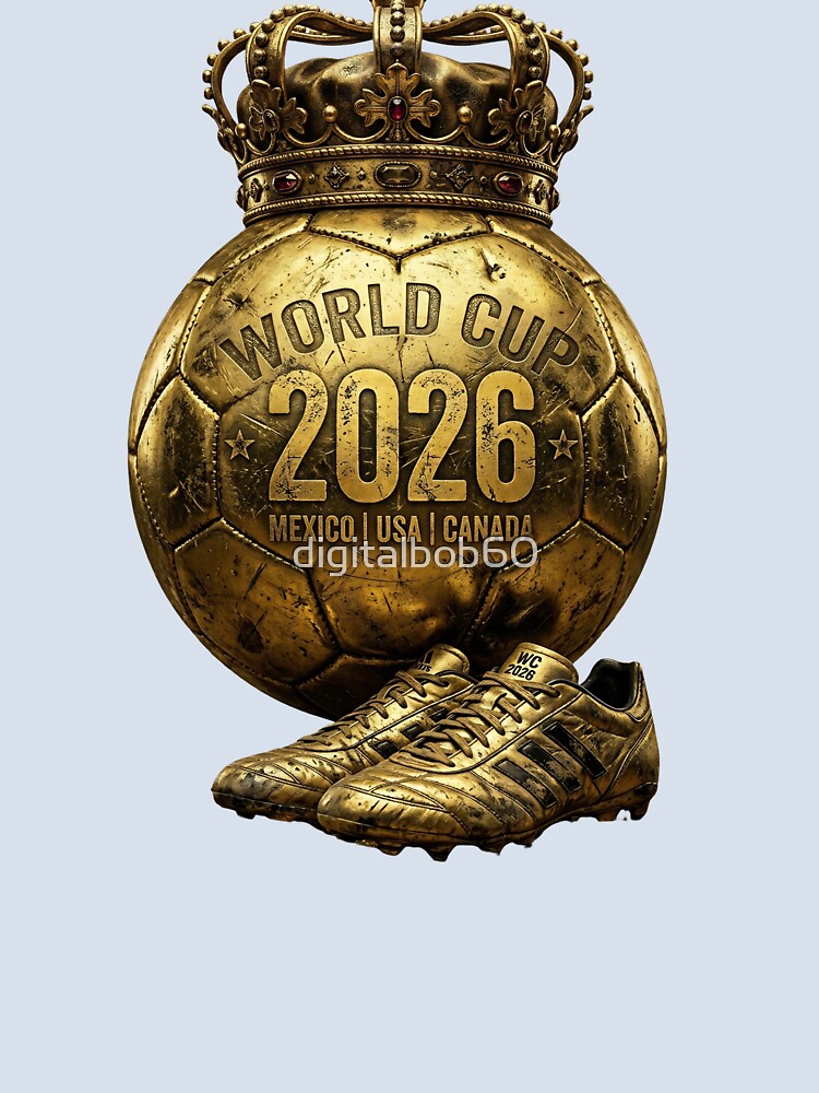 World Cup 2026 Golden Soccer Ball Crown- Mexico USA Canada by digitalbob60