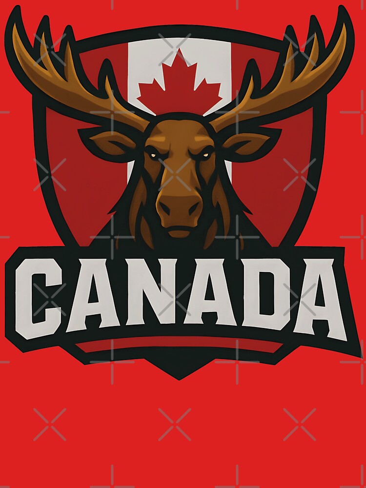 Canada Moose Sports T-Shirt | Canadian Flag Maple Leaf Emblem Tee | World Cup 2026 Fan by legendaryskins