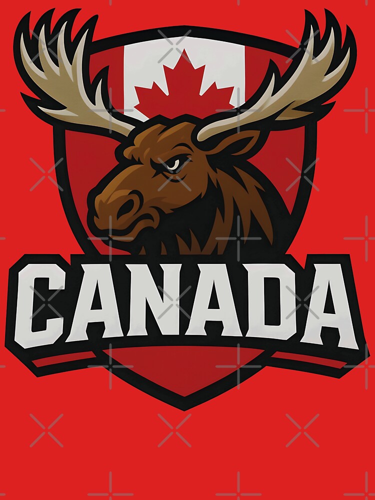 Canada Moose Sports Logo T-Shirt – Canadian Flag Maple Leaf Emblem | 2026 World Cup Supporter by legendaryskins