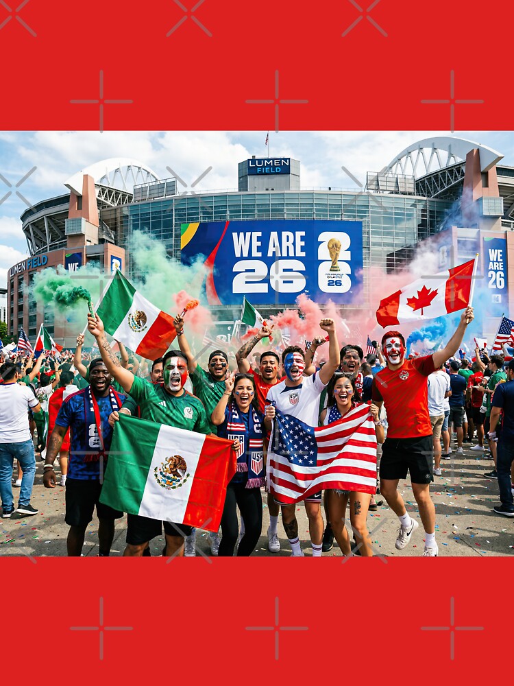 Passionate soccer fans from the USA, Mexico, and Canada World Cup 2026 by BrickByDream