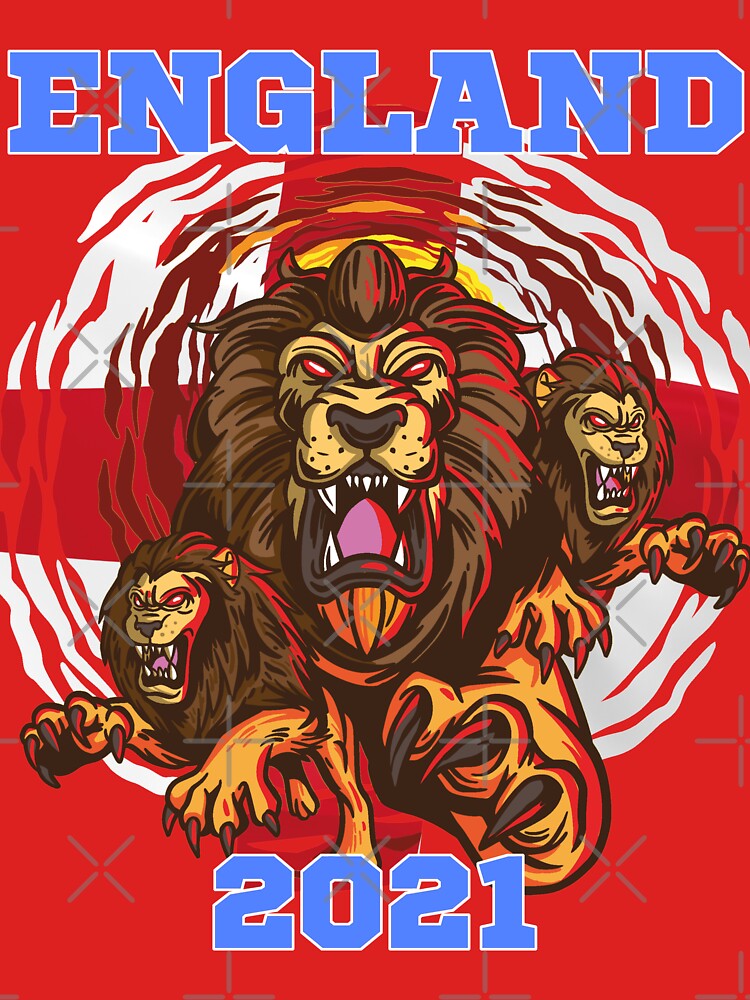 England 2021 - Three Lions England Euros jersey 2020-2021 Hero Lions Euro 2021, England Fan supporters by MERCH HQ