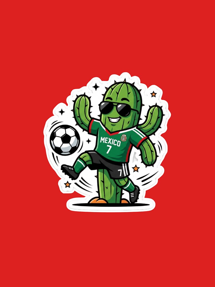 Cool Mexican Cactus Soccer Sticker - World Cup 2026 Fan Art by abdollahmh2021