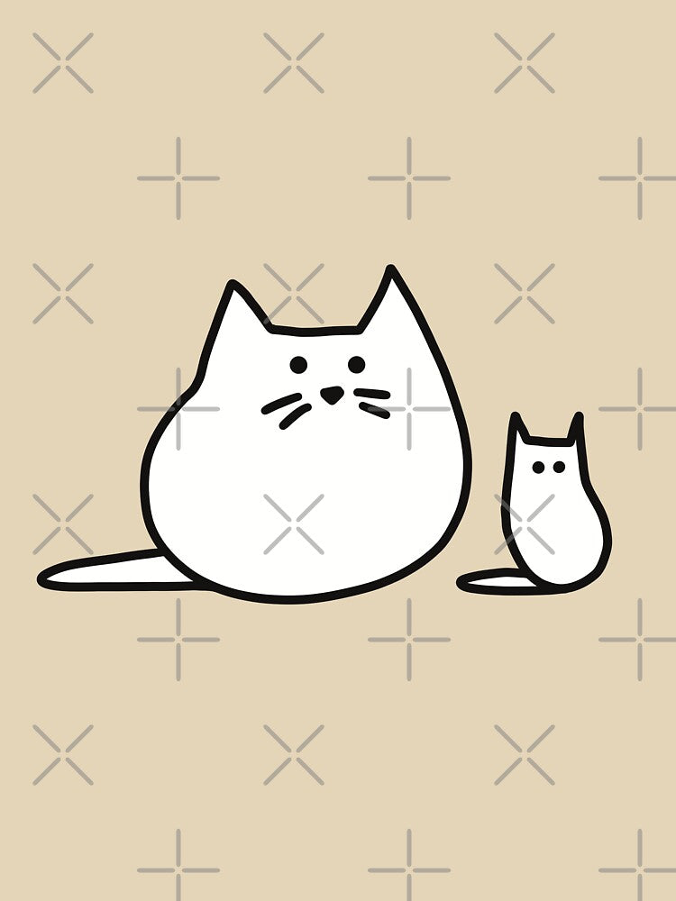 Cat Blob and Kitten Blob by basiltheleaf