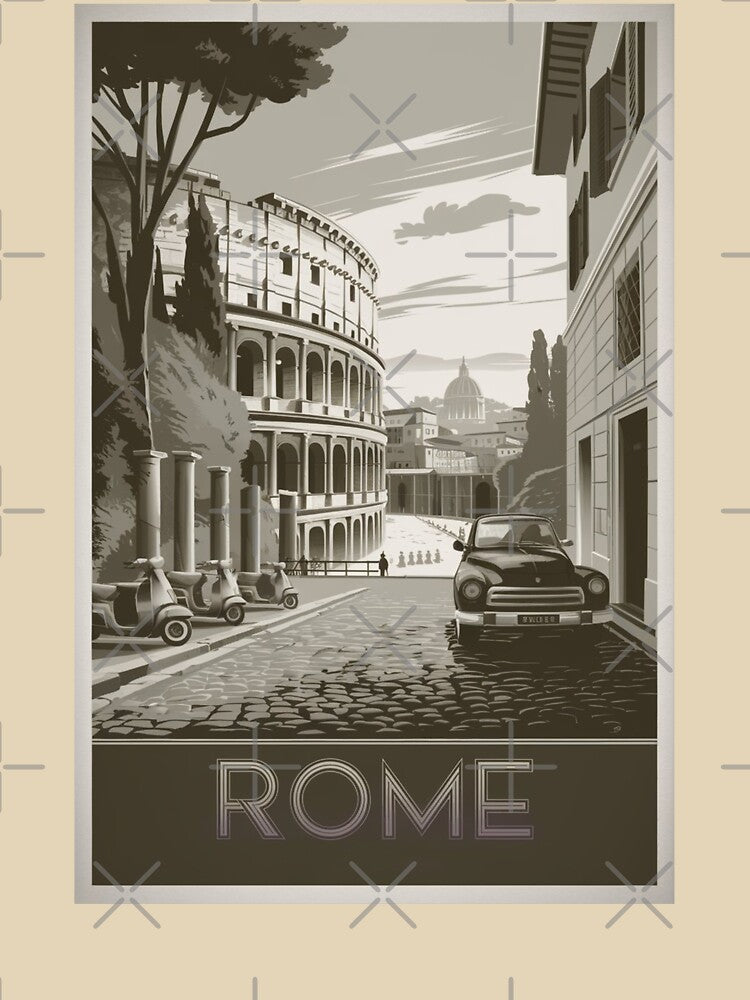 Rome Vintage Travel Poster by TravelerRat
