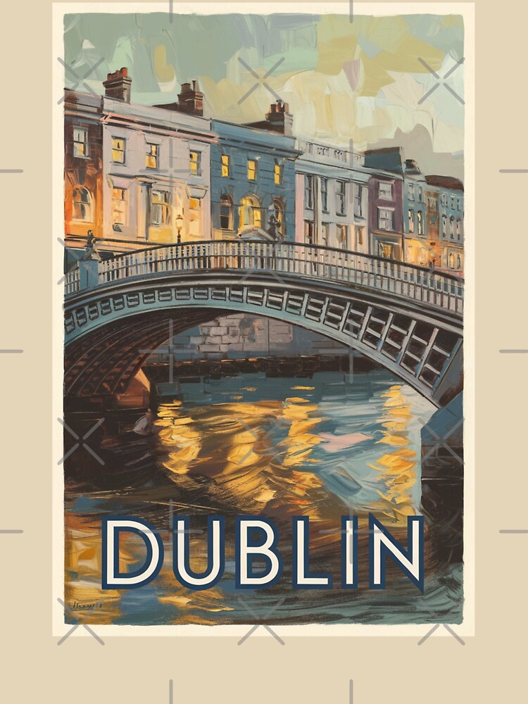 Dublin Vintage Travel Poster by TravelerRat