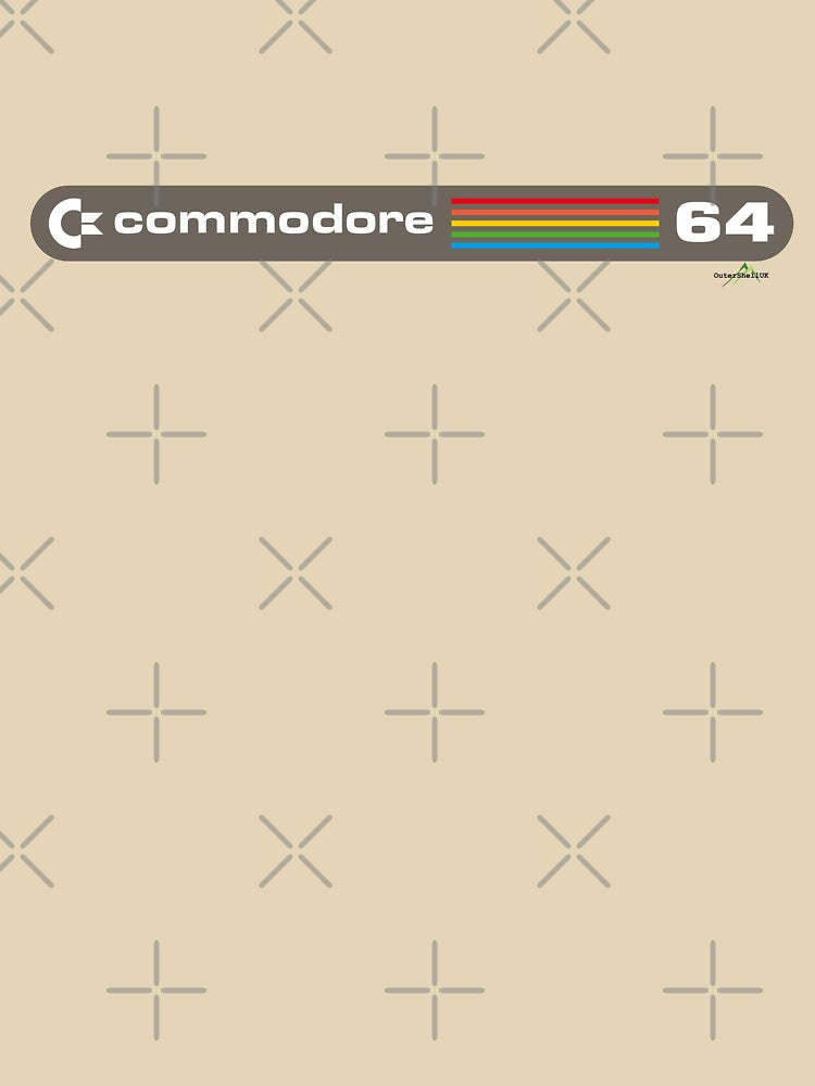 Commodore 64 rainbow logo C64 Sticker TShirt 01 by OuterShellUK