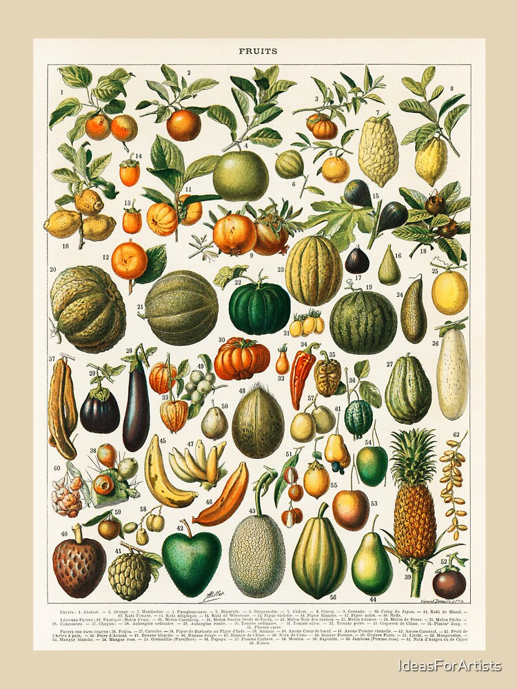 Retro Kitchen fruit and vegetables by Inspirationmotivation