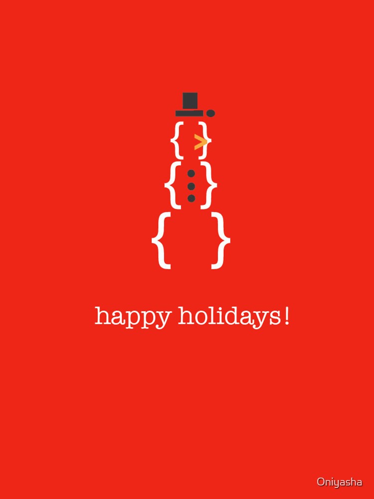 Coder Snowman Happy Holidays Geek by Oniyasha