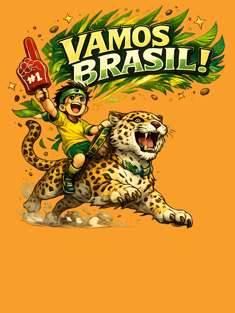 Brazil Jaguar Football Fan T-Shirt by Drofted