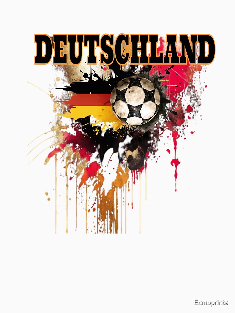 Germany football flag with ball by Ecmoprints
