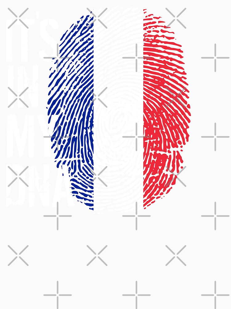 France Flag Fingerprint - It's in my DNA French by PartyShirts1