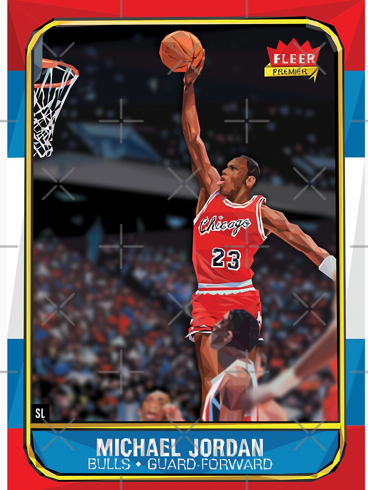 MJ rookie basketball card remade with over 1,800 triangles by spencerlazosky