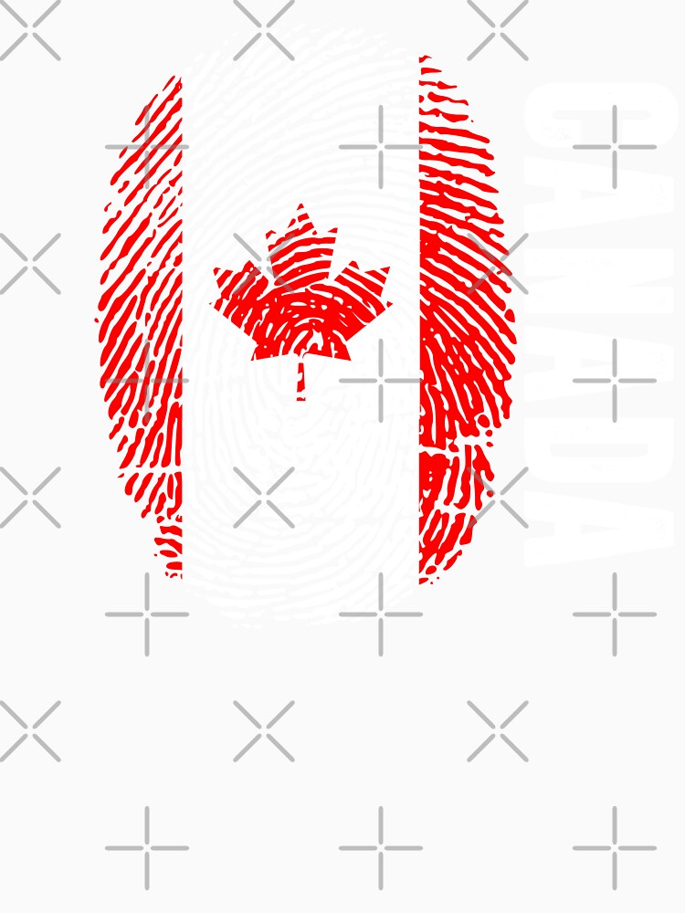 Canada Flag Fingerprint DNA Canadian by PartyShirts1