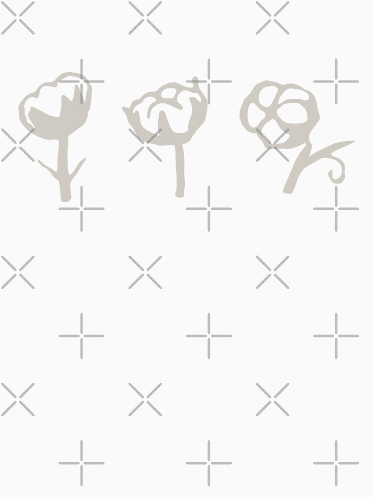 Minimal cotton plant in line art style by SO-studio-art