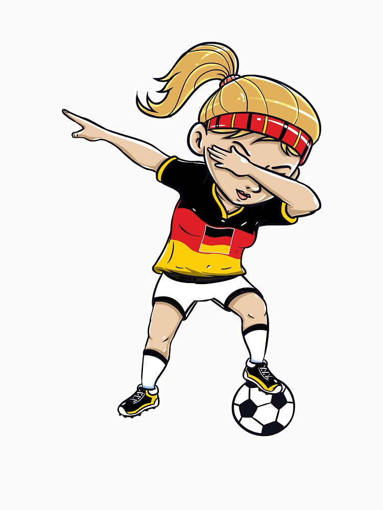 Dabbing Soccer Player Funny Germany Fan graphic girl by Pummli