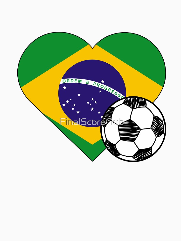 Brazil Soccer Heart Design by FinalScoreClub