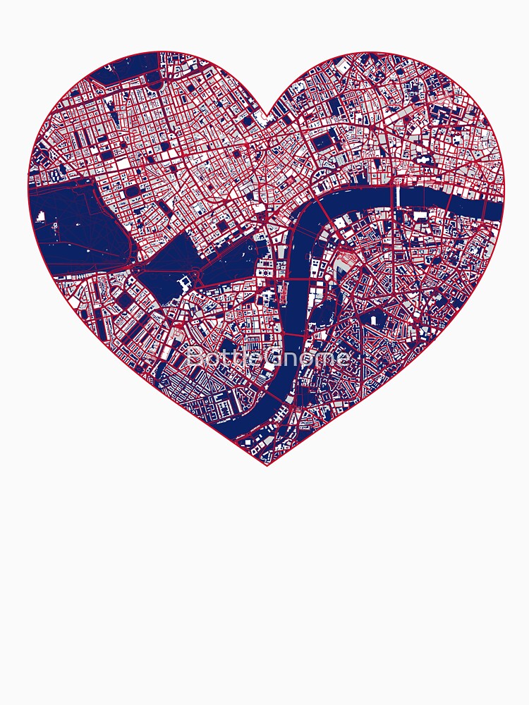 London Heart Map – English Football Inspired City Art by BottleGnome