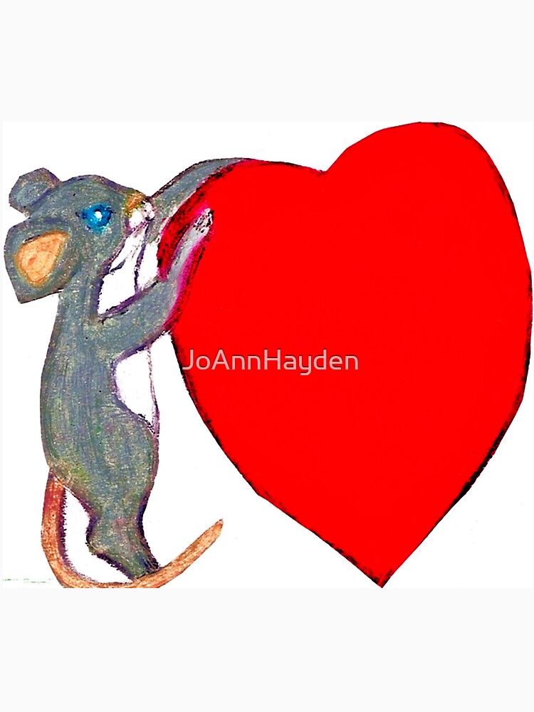 LITTLE VALENTINE MOUSE WITH A BIG HEART by JoAnnHayden