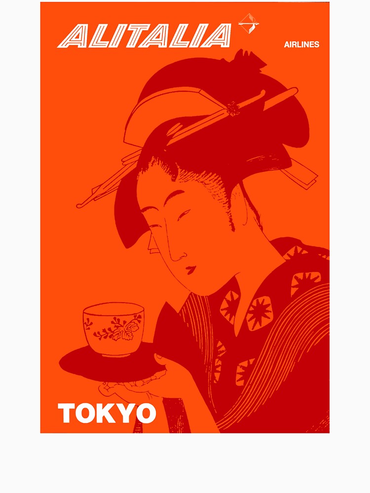1960 Alitalia Tokyo Geisha Travel Poster by retrographics