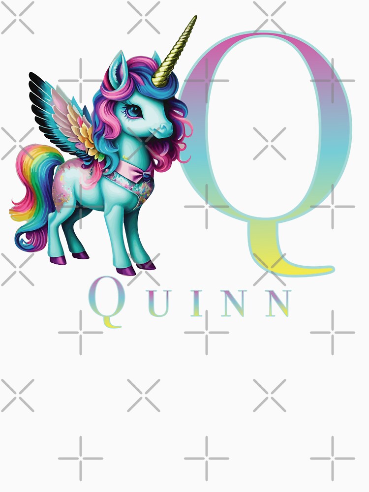 Quinn name with a cute unicorn by Lubellebubble20