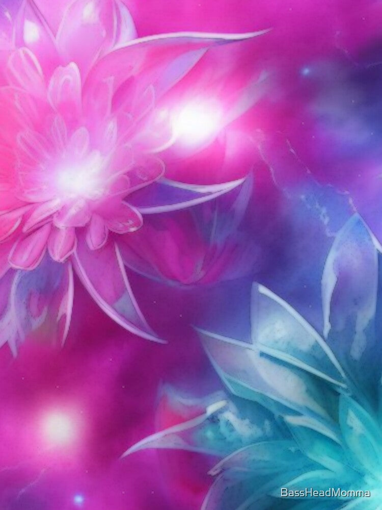 Soft Floral Starry Sky Watercolor No 10 by BassHeadMomma