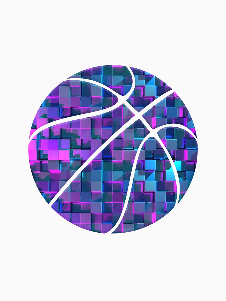 Abstract Basketball Design - Motivational Sports - Purple Blocks Pattern by Gaming x Sports