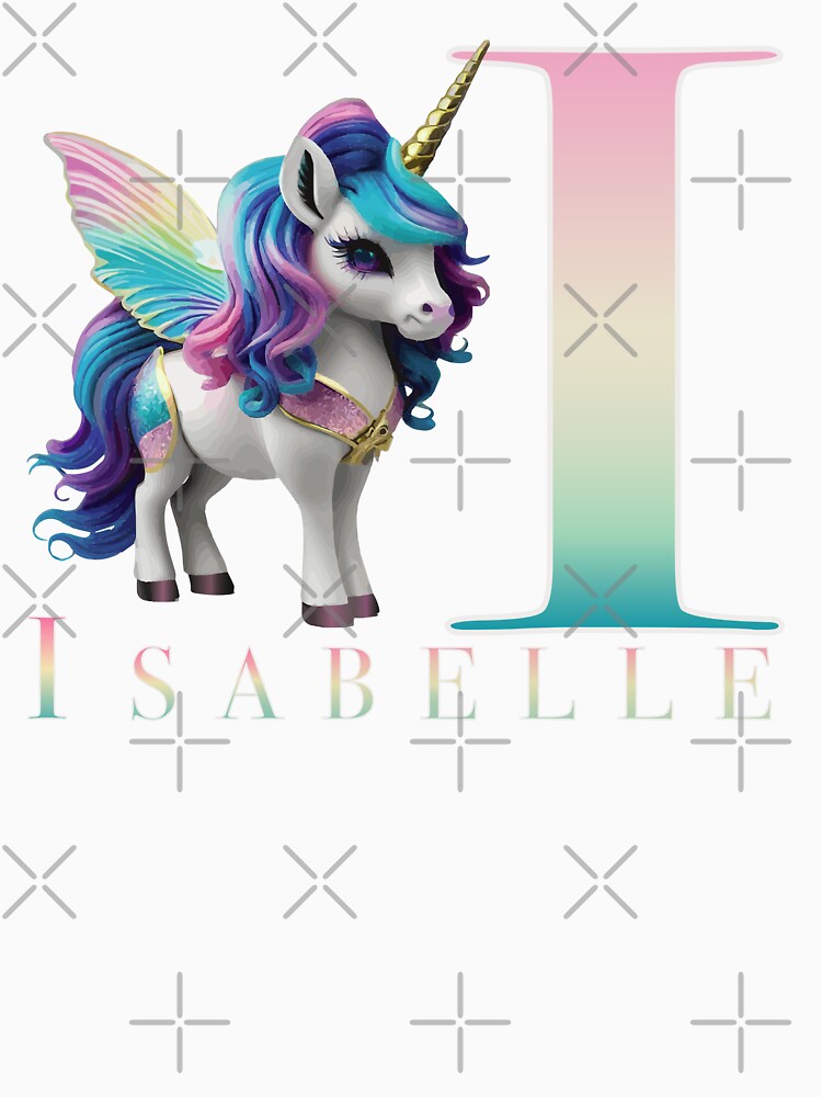 Isabelle name with a cute unicorn by Lubellebubble20