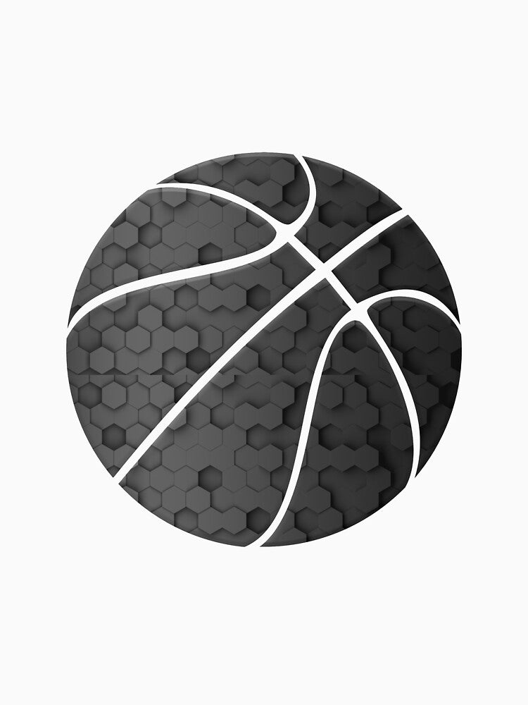 Abstract Basketball Design - Motivational Sports - Black Hexagon Shapes by Gaming x Sports