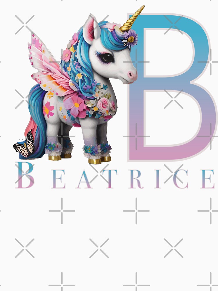 Beatrice name with a cute unicorn by Lubellebubble20