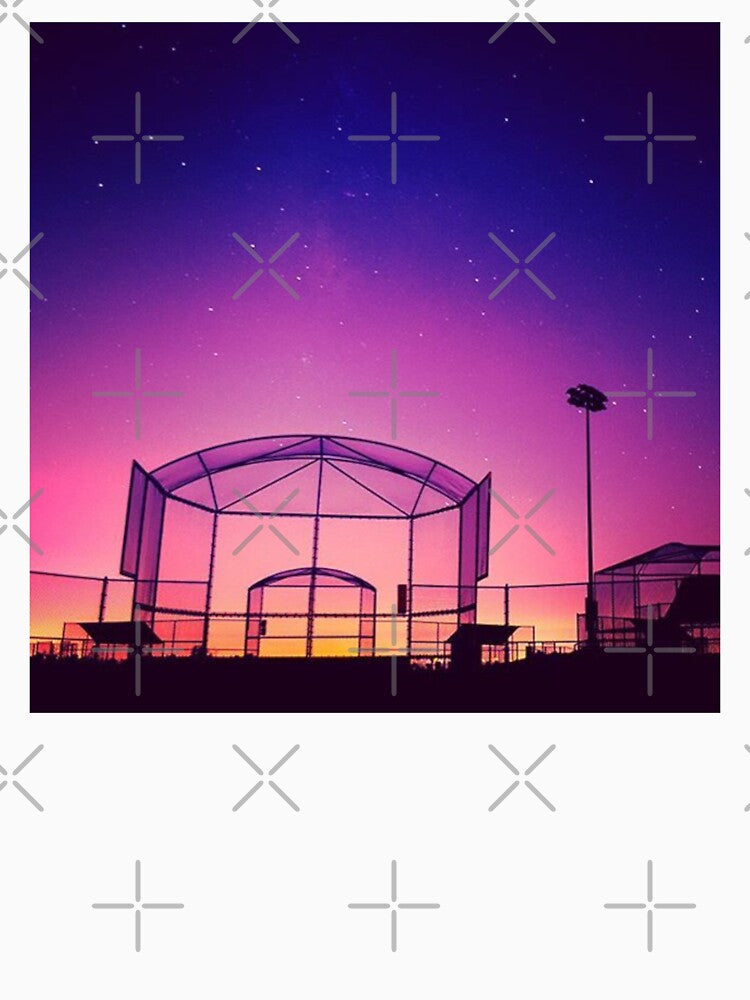 Purple Sunset And Baseball by iamdesigns14