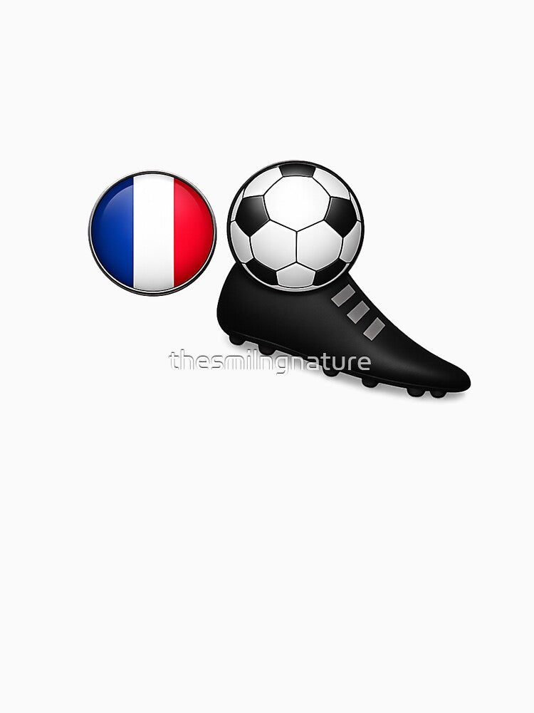 France Football Power Kick – Tricolour Soccer Boot & Ball Design by thesmilngnature