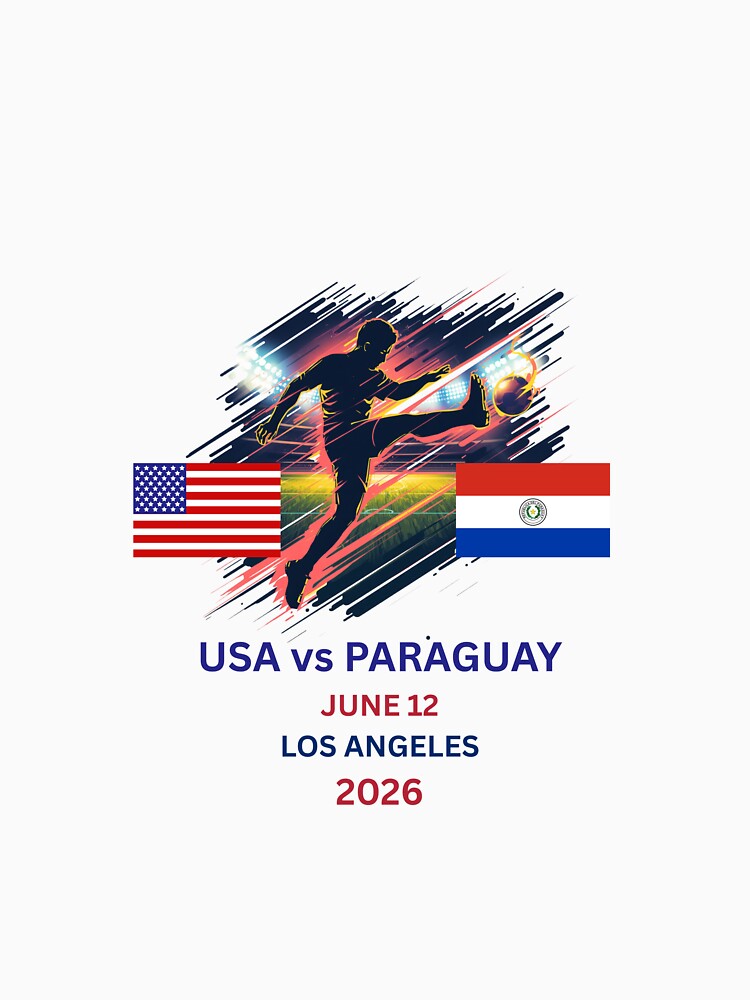 USA vs Paraguay June 12 Los Angeles World Cup 2026 Soccer Shirt by FanNationTees