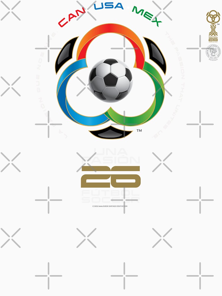 Mundial 26 Three Nations World Cup Logo– Mundial Tres Países -Canada USA México Soccer Passion and Unity Graphic by RSC-STORE