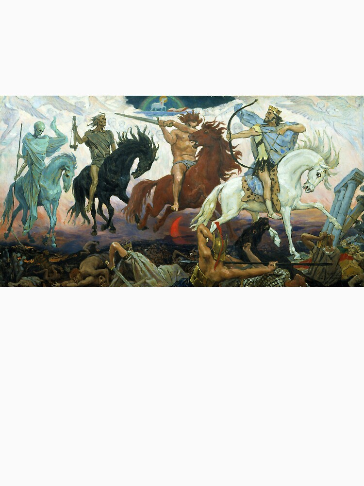 Four Horsemen of Apocalypse by Viktor Vasnetsov (1887) by allhistory