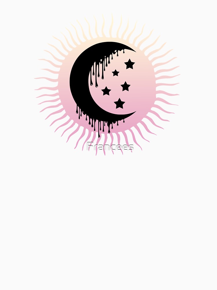 Melting moon with stars and sun by Fran Fryberg